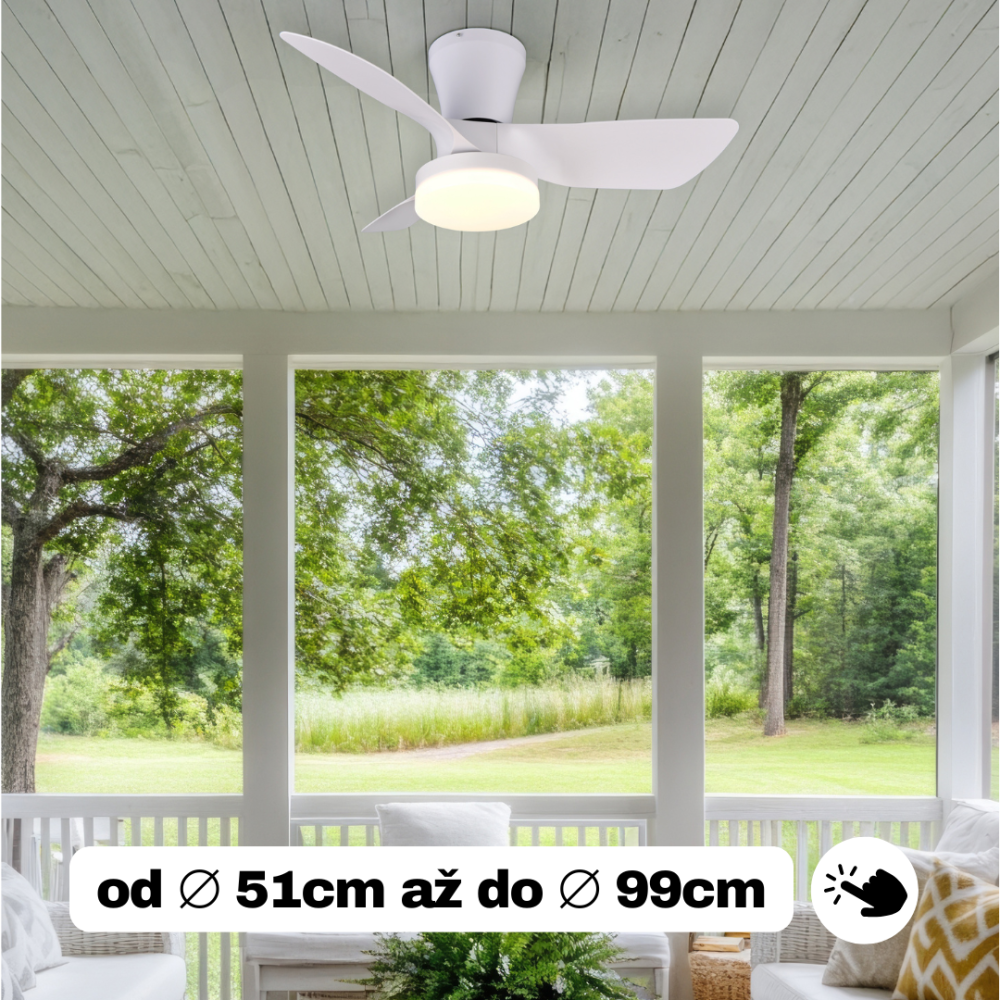 TRIO Reality R64412131 RANDERS Stropní ventilátor s osvětlením s průměrem 76 cm