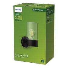 Philips 8720169266537 Outdoor Flareon vonkajšie nástenné svietidlo 1xE27 IP44 čierna