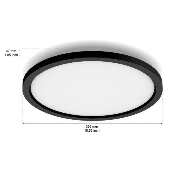 8720169329072 Philips HUE White Ambiance Aurelle stropní panel LED D395mm 21W/2450lm 2200-6500K černá