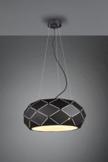 TRIO 303500332 Zandor Závěsné svítidlo 500mm E27 3X25W Matná černá, bílá
