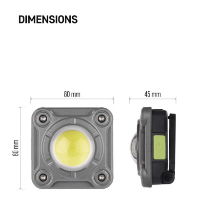 EMOS P4543 nabíjecí pracovní reflektor LED COB 1200lm zeleno-černá