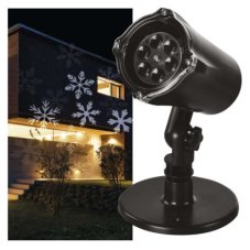 DCPC02 EMOS LED vianočný dekoratívny projektor – vločky, IP44, biela