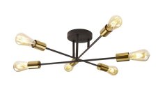 Searchlight 8046-6BK Armstrong stropné svietidlo E27 6 x 10W