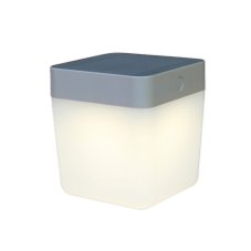 LUTEC 6908001337 TABLE CUBE solárne stolové LED svietidlo 1W 3000K IP44 svetlá šedá
