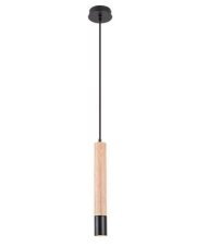 RABALUX 72131 Braulia závesné svietidlo 1xGU10 D55mm čierna, svetlé drevo