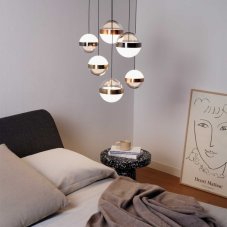 Ideal Lux 321172 GALAXY závěsné svítidlo LED D400mm 58W 5750/1900lm 3000K černá, opálová