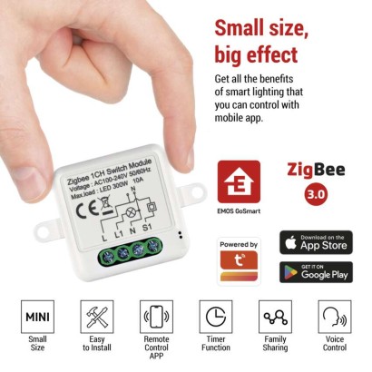 EMOS H5101 GoSmart spínací modul 1-kanálový ZigBee