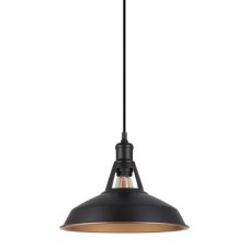 MDM-2315/1 M BK+GD ITALUX Freya industriálne závesné svietidlo 1X40W E27 IP20
