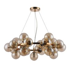Italux PND-5252-25-GD-CGN závěsné svítidlo Cabella D680mm 25x28W G9 zlatá, koňaková
