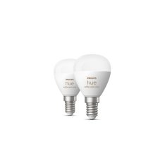 8719514491281 Philips Hue White and Color Ambiance žiarovka LED E14 5,1W/470lm 2000-6500K+RGB P45 kvapka biela 2-set