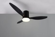 TRIO Reality R64202132 GÖTEBORG Stropný ventilátor s osvetlením D1320mm SMD LED 20W/2500lm 2700-6000K čierna, diaľkový ovládač