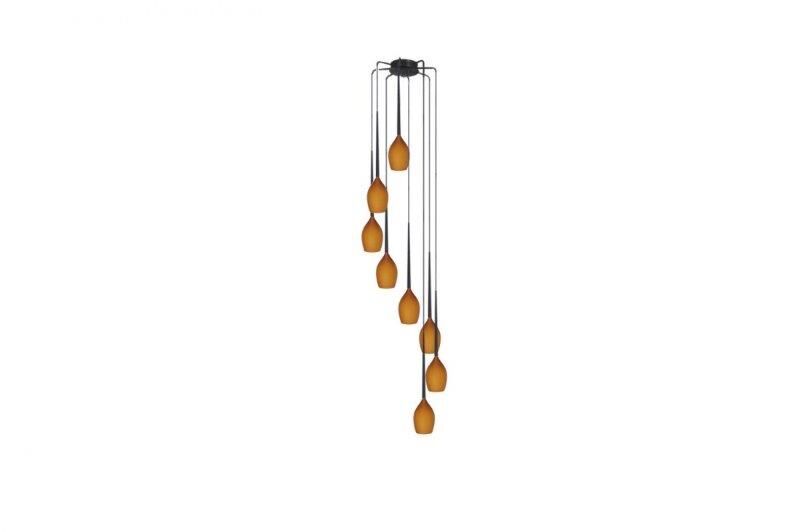 AZzardo AZ1223 DECOline Izzat 8 AMBER stropní závěsné svítidlo 8xE14 50W IP20 jantar