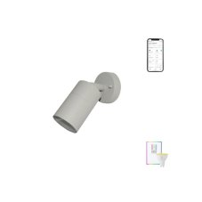 Immax 07119B-2 NEO PARED vonkajšie nástenné bodové svietidlo GU10, LED 5,5W/350lm 2700-6500K RGB IP65 šedá