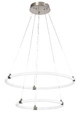 RABALUX 72009 Irelia závesné svietidlo LED D600mm 55W/4700lm 3000+4000+6000K saténový chróm, biela, diaľkový ovládač