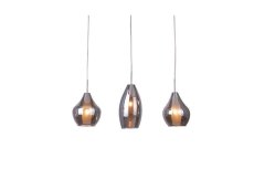 AZzardo AZ2149 DECOline AMBER MILANO 3 CHROME stropní závěsné svítidlo 3xG9 40W IP20 chrom