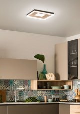 REDO 01-2000 MAYA SQ stropní svítidlo 510x510mm LED 55W/3575lm 3000K zlatá, switchdimmer