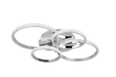 TRIO Reality R67364106 CIRES stropné svietidlo SMD LED 27W/3400lm 4000K chrómová, priehľadná, krištáľový efekt, switchdimmer