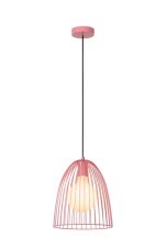 LUCIDE 74417/01/66 MACARONS závěsné svítidlo D245mm 1xE27 růžová