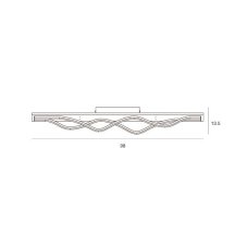 ITALUX PLF-23848-30W-BK-GD Conato stropné svietidlo LED 35W/1500lm 3000K čierna, drevo