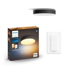 Philips HUE LED White Ambiance 41158/30/P6 Enrave S stropné svietidlo 9,6W 1220lm 2200-6500K 26,1cm čierne stmievateľné BlueTooth + HUE Switch