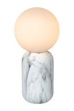 LUCIDE 06520/01/31 MARBOL stolná lampička V320mm 1xE27 biela s imitáciou mramoru