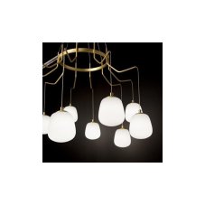 Závesné svietidlo/Luster Ideal lux 206394 KAROUSEL SP10 10xG9 15W saténová mosadz