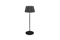 TRIO Reality R57706132 SUAREZ venkovní stolní lampa SMD LED V390mm 1,5W/200lm 3000K IP44 černámatná, nabíjecí baterie, USB-C port, nabíjecí stanice, ON/OFF