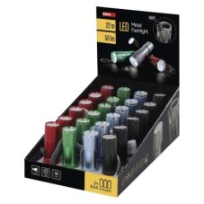 EMOS P3848A ručná kovová baterka/svietidlo LED D26mm 50lm, 3xAAA, 24-set