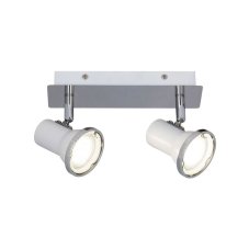 RABALUX 5498 Steve koupelna spot LED 2x GU10 4,5W IP44 4000K chróm, bíla