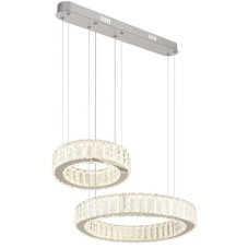 GLOBO 67162-80 MUCKY závesné svietidlo LED 80W/4405lm 2700-6000K chrómová, priehľadná, diaľkový ovládač