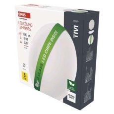 Emos ZM3405 LED TIVI stropní/nástěnné přisazené klasické svítidlo kruh průměr 250 × 70 mm 5,2W 880lm 4000K bílá