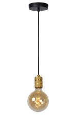 LUCIDE 08426/01/02 JOVA Závesné svietidlo E27 1x60W matná zlatá/mosadz, čierna