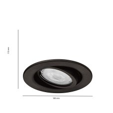 Philips 8720169266858 Outdoor Fresco vonkejšie zápustné bodové svietidlo 1xGU10 2700K IP23 čierna