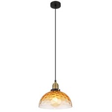 GLOBO 15786H1 SALVY závěsné svítidlo D250mm 1xE27 černá, jantarová