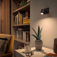 Philips Hue White Ambiance 8719514338326 Runner nástenné bodové svietidlo 1xGU10 +SWITCH 5,5W/250lm 2200-6500K čierna bluetooth