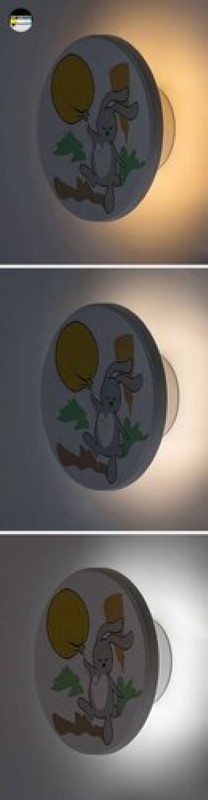 RABALUX 71100 Hopply nástěnné svítidlo dětské D120mm LED 9W/800lm 3000+4000+6500K bílá, vícebarevná