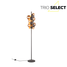 TRIO SELECT 417400742 BUBBLE stojacia lampa V1550mm 7xG9 antracit, jantárová