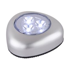 GLOBO 31909 FLASHLIGHT Pushlight orientačné svietidlo LED vrátane batérií 3xAAA, strieborná