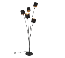 TRIO R46335979 TOMMY stojací lampa 5xE14 matná černá