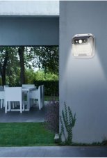 Immax 08485L IMMAX PETTY vonkajšie solárne nástenné svietidlo LED 3W/132lm 6000K, IP65, PIR senzor, čierna