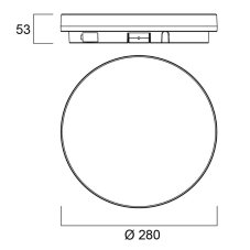 Sylvania 0043514 stropné svietidlo START SURFACE SLIM IP54 ROUND 1900LM 2CCT MW WH