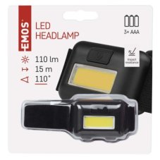 EMOS P3537 LED čelovka 110lm 3× AAA čierna