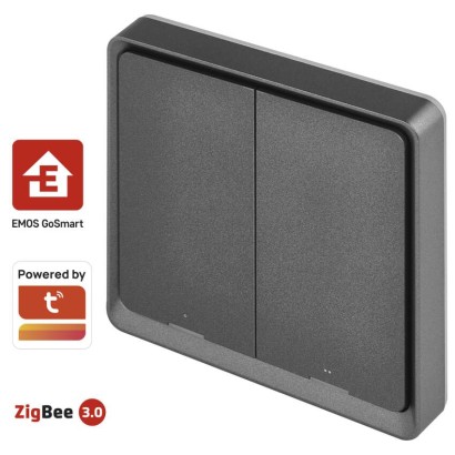 EMOS H5015 GoSmart Přenosný 2-tlačítkový ovladač scén černá