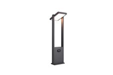 TRIO 553769142 MALAWI solárne stojanové svietidlo/stĺpik so senzorom V610mm SMD LED 5W/700lm 2300-4000K IP65 antracit, nabíjateľná batéria, hybrid