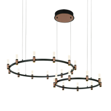 ITALUX PND-280110130-21C-MBL Alamo závěsné svítidlo LED 84W/3360lm 3000K černá matná, bronz
