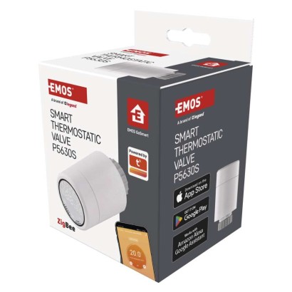 Emos P5630S GoSmart Digitální termostatická hlavice, bílá, ZigBee