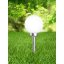 3376 GLOBO Exteriérové ​​solární LED svítidlo, zapichovací Koule na osvětlení zahrad a teras, 4x 0,06W 4000K IP44 stříbrná, bílá