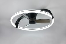 TRIO Reality R64262132 STOCKHOLM Stropné svietidlo s ventilátorom D730mm SMD LED 37W/4300lm 2700-6500K čierna, diaľkový ovládač
