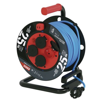 EMOS P08525W Prodlužovací kabel na bubnu 25m IP44 modrá