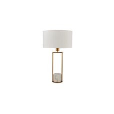 Searchlight EU2871GO TABLE dekorativní lampa na komodu E27 60W 62cm bílý mramor/zlatá